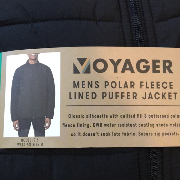 Voyager Mens Polar Fleece lined Puffer Jacket-NWT  Size XL - Picture 9 of 12